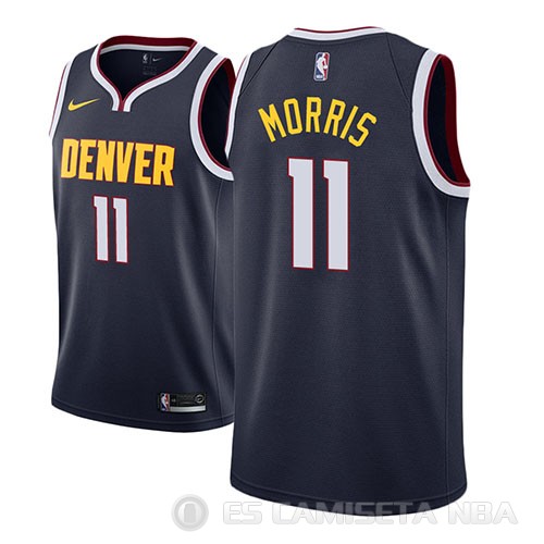 Camiseta Monte Morris #11 Denver Nuggets Icon 2018-19 Azul - Haga un click en la imagen para cerrar
